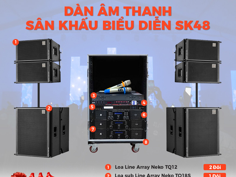 Dàn âm thanh sân khấu biểu diễn SK48