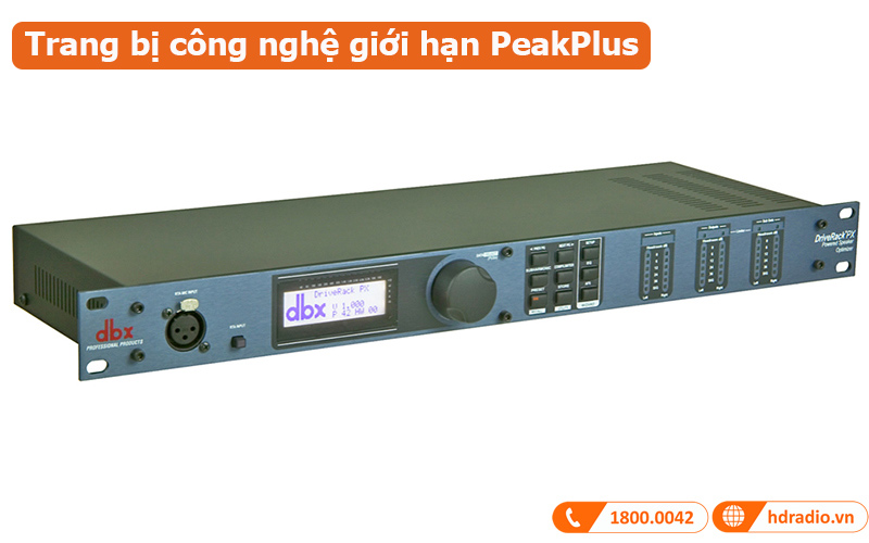 DriveRack DBX PX trang bị công nghệ giới hạn PeakPlus