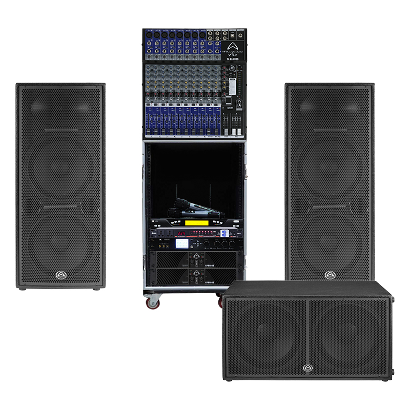 Dàn âm thanh sân khấu hội trường SKHT04 (Wharfedale Delta 215, Wharfedale CPD4800, Wharfedale Delta X218B, Wharfedale SL824USB, JKaudio X9000 Pro, JKAudio K800, KIWI S803A, Tủ Rack 12U)