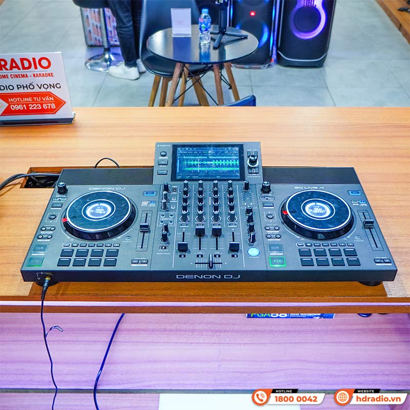 Bàn DJ Denon SC Live 4, USB độc lập, có loa, Engine, Serato Dj, 4 kênh, 5.8kg, WiFi, Bluetooth, Mới-1