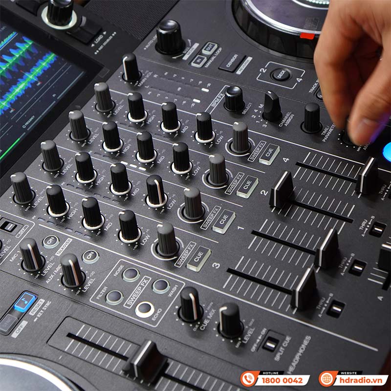 Bàn DJ Denon SC Live 4, USB độc lập, có loa, Engine, Serato Dj, 4 kênh, 5.8kg, WiFi, Bluetooth, Mới-6