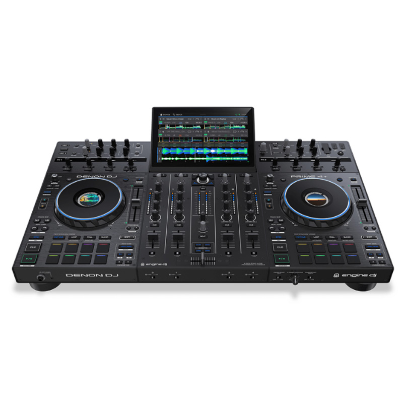 Bàn DJ Denon Prime 4+ (Plus) USB độc lập, Serato DJ, Virtual DJ, màn cảm ứng, 9.6kg, trắng, đen, Mới-2