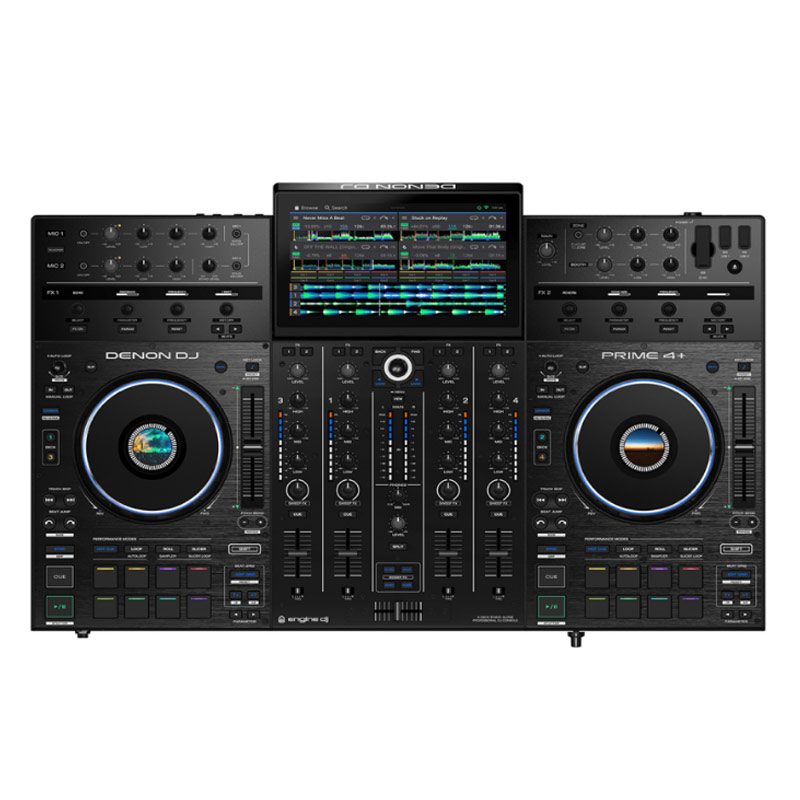 Bàn DJ Denon Prime 4+ (Plus) USB độc lập, Serato DJ, Virtual DJ, màn cảm ứng, 9.6kg, trắng, đen, Mới
