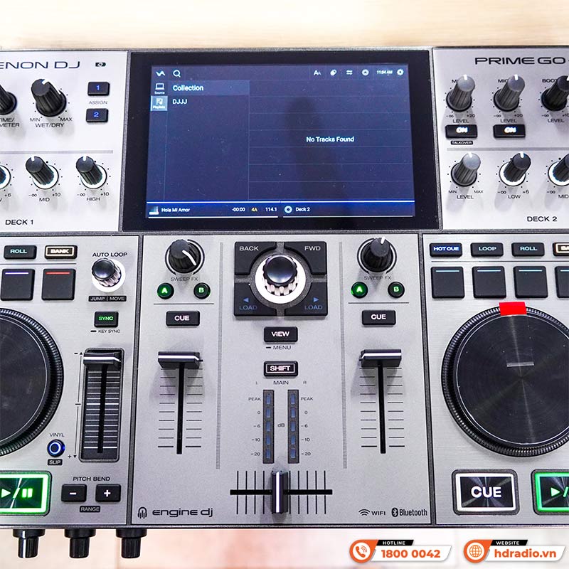 Bàn DJ Denon Prime Go+ (plus) pin 5h, USB độc lập, Engine DJ, Serato, Virtual DJ, Wifi, 3.68kg, Mới-4