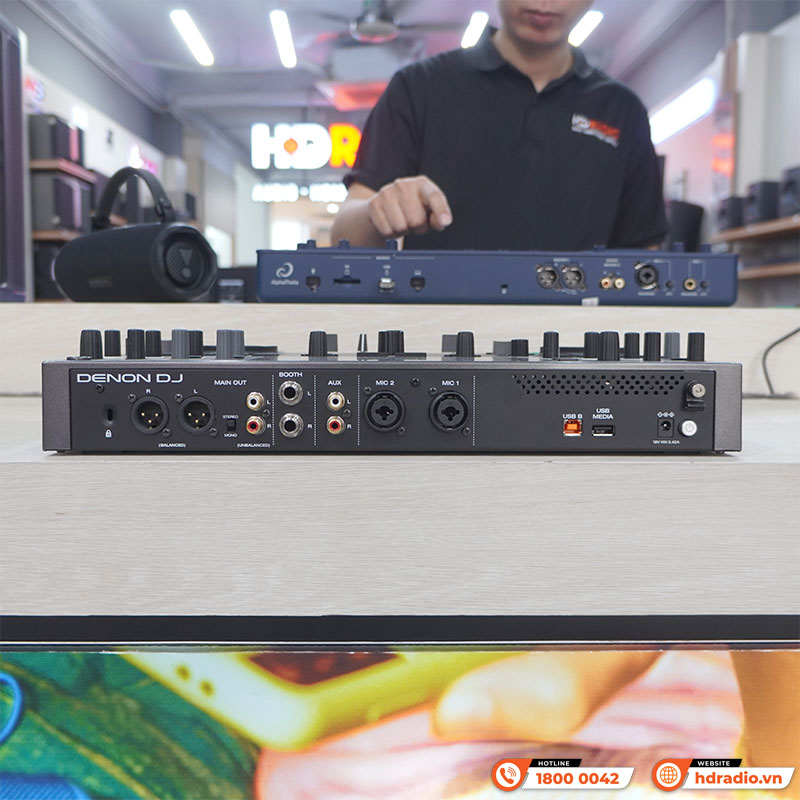 Bàn DJ Denon Prime Go+ (plus) pin 5h, USB độc lập, Engine DJ, Serato, Virtual DJ, Wifi, 3.68kg, Mới-9