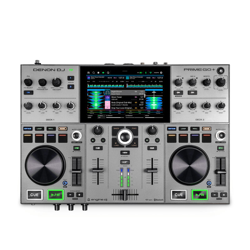 Bàn DJ Denon Prime Go+ (plus) pin 5h, USB độc lập, Engine DJ, Serato, Virtual DJ, Wifi, 3.68kg, Mới