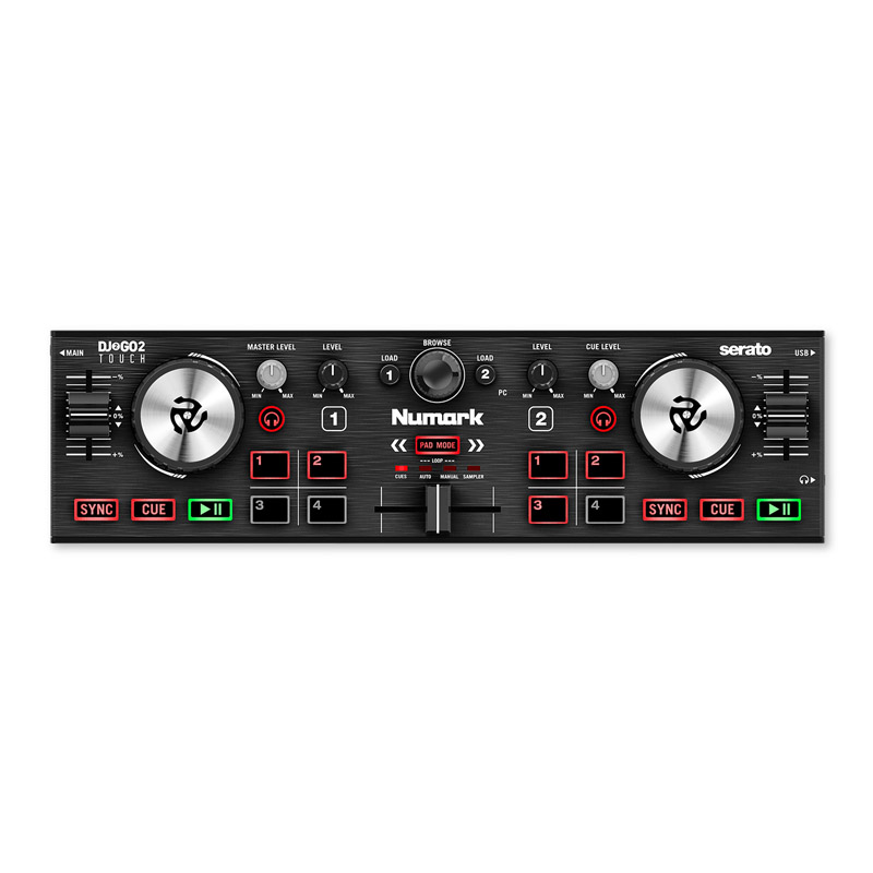 Bàn DJ Numark DJ2GO2 Touch, 2 kênh, USB Audio, Serato DJ Lite, Mới