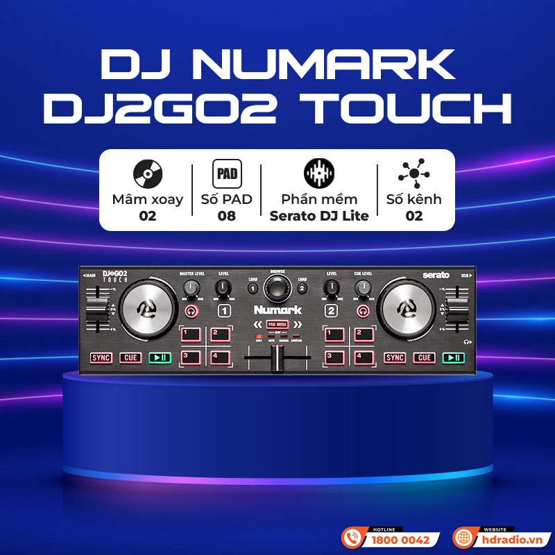 Tính năng Bàn DJ Numark DJ2GO2 Touch