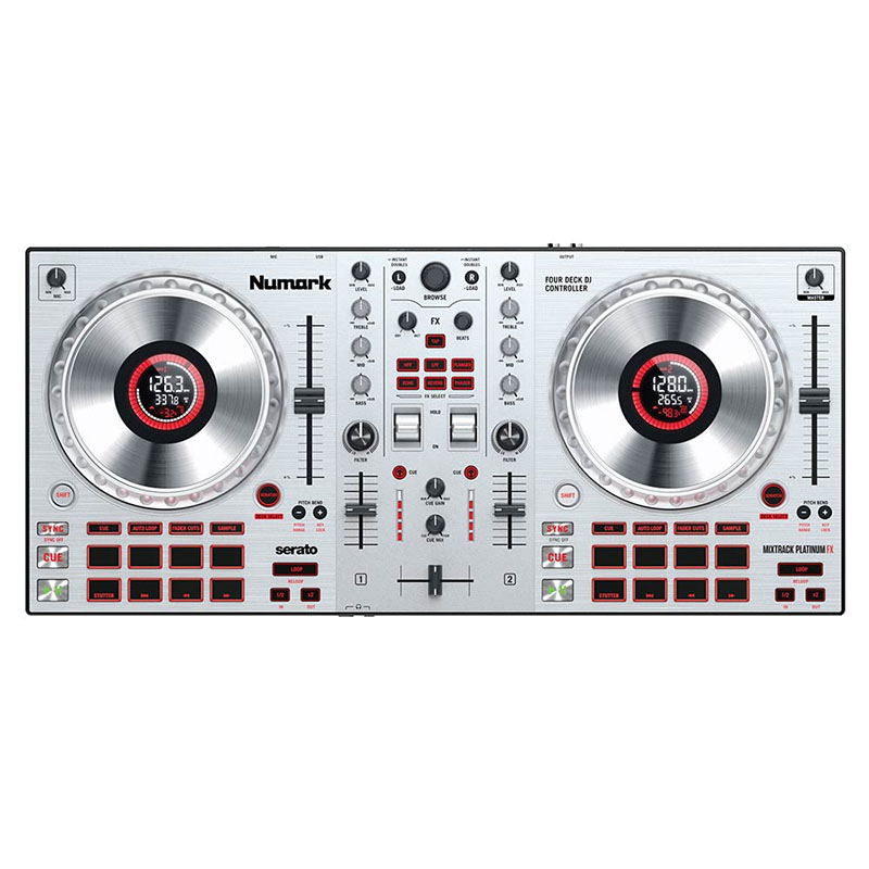Bàn DJ Numark Mixtrack Platinum FX, 4 kênh, Serato DJ, Wifi, kết nối máy tính, 2.3kg, Mới