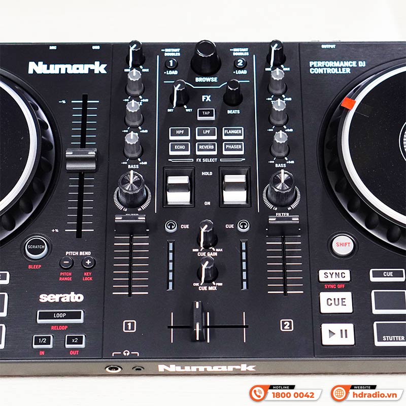 Bàn DJ Numark Mixtrack Pro FX, Kết nối máy tính, 2 kênh, Serato DJ, 2.4kg, Mới-4