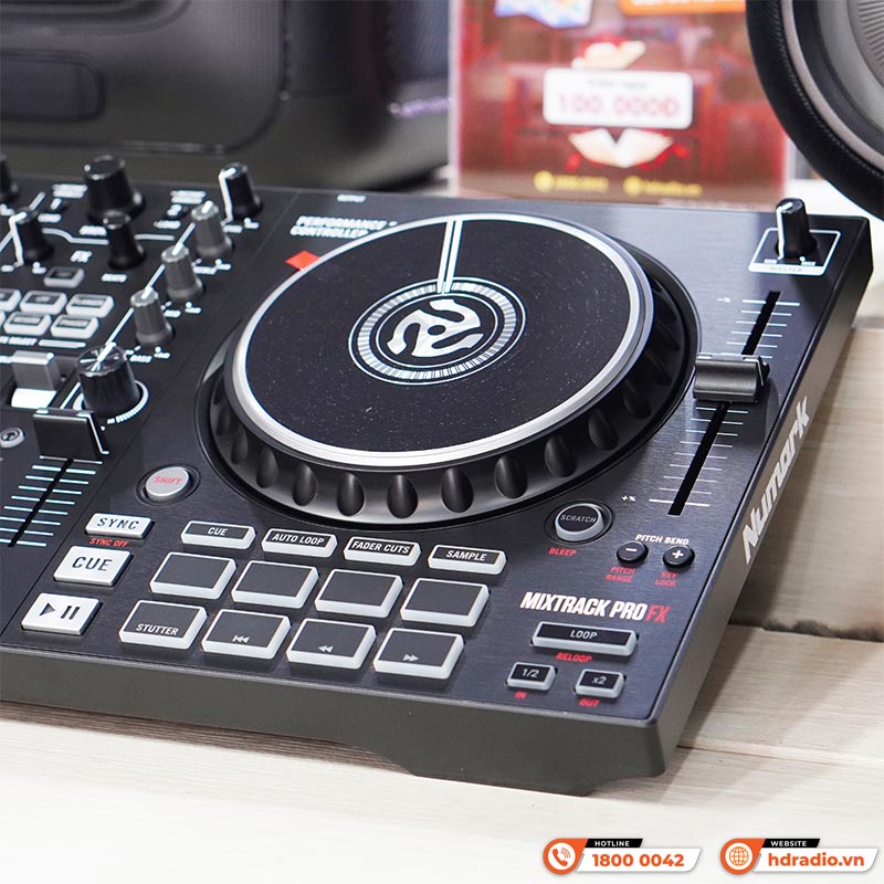 Bàn DJ Numark Mixtrack Pro FX, Kết nối máy tính, 2 kênh, Serato DJ, 2.4kg, Mới-5