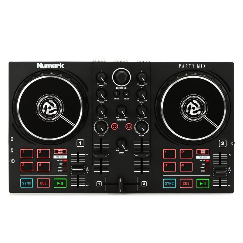 Bàn DJ Numark Party Mix II, Kết nối máy tính, 2 kênh, Serato DJ, có đèn LED, 0.95kg, Mới Bàn DJ Numark Party Mix II, Kết nối máy tính, 2 kênh, Serato DJ, có đèn LED, 0.95kg, Mới