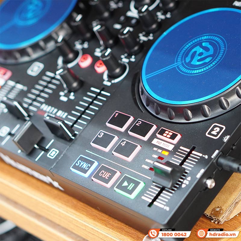 Bàn DJ Numark Party Mix Live, Kết nối điện thoại, máy tính, có loa đèn, Serato, Virtual DJ, 1.22kg, Mới-7