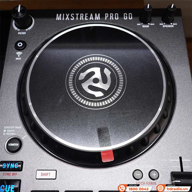 Bàn DJ Numark Mixstream Pro Go, Có loa, pin 5.5h, USB, màn cảm ứng, WiFi, Bluetooth, 3.7kg, Mới-7
