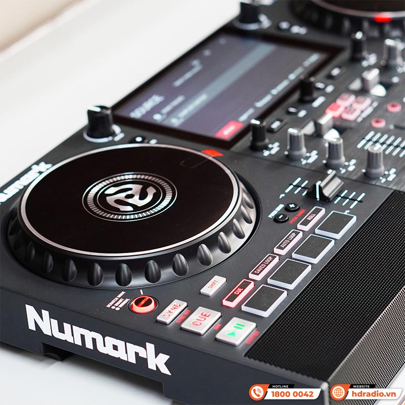Bàn DJ Numark Mixstream Pro + (Plus), USB độc lập, 2 kênh, có loa, Wifi, Bluetooth, máy tính, 3.68kg, Mới-3