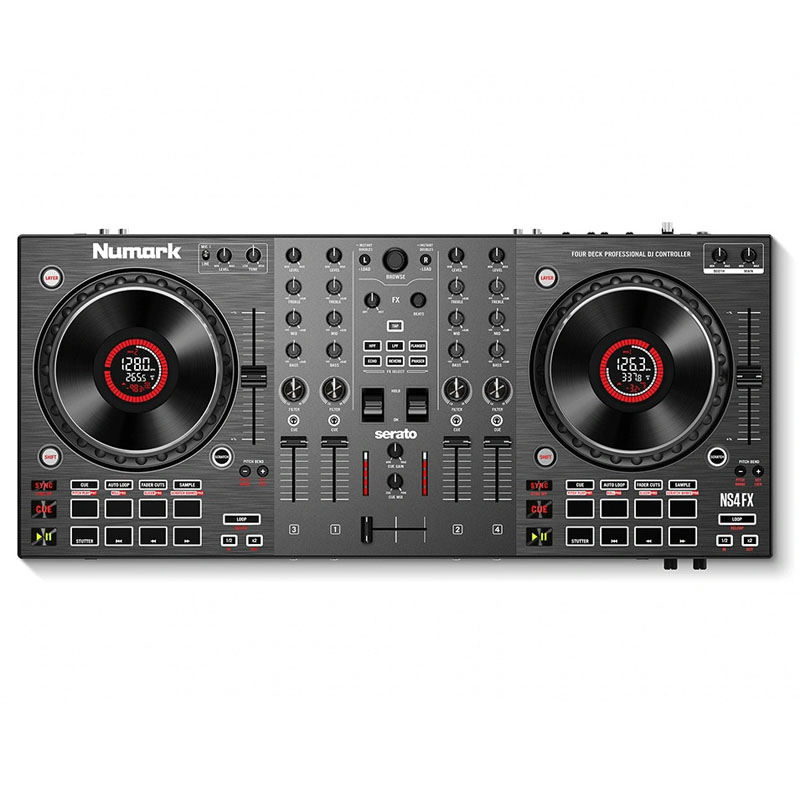 Bàn DJ Numark NS4FX, 4 kênh, Serato DJ Pro, XLR, RCA