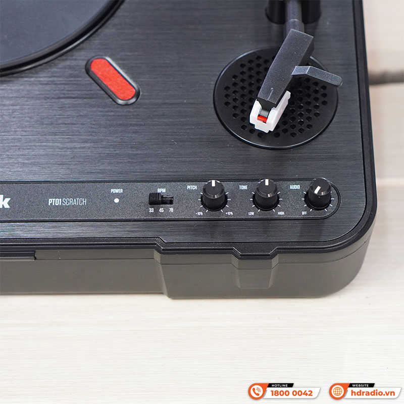 Bàn DJ Numark PT01 Scratch, đọc đĩa than, có pin, mới-5