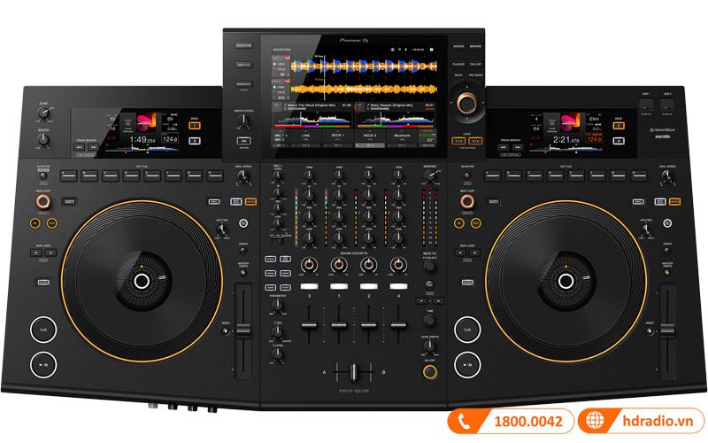 Bàn DJ Pioneer Opus-Quad, 4 kênh Tuỳ Chỉnh Màu, Màn Cảm Ứng, Rekordbox, Serato DJ-2