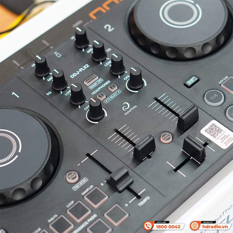 Bàn DJ AlphaTheta DDJ-FLX2, 2 Kênh, Kết Nối Điện Thoại, Máy Tính, Bluetooth, Trọng Lượng Chỉ 1.2kg-6