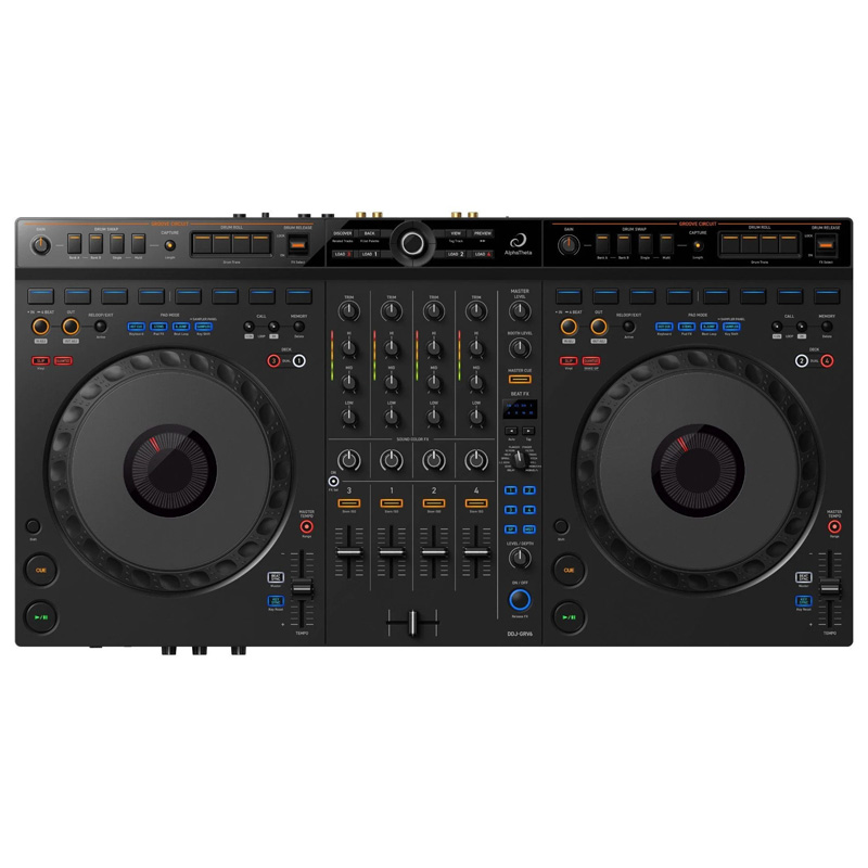 Bàn DJ AlphaTheta DDJ-GRV6, Rekordbox, Serato DJ, kết nối máy tính, điện thoại, 4 kênh