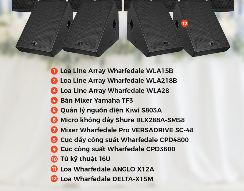 Dàn âm thanh hội trường Wharfedale HT01