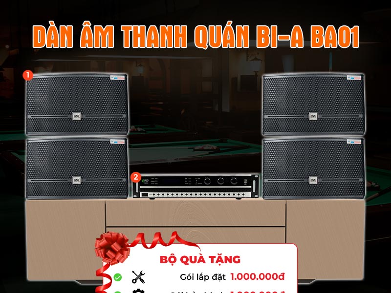 Dàn âm thanh quán Bi-a BA01
