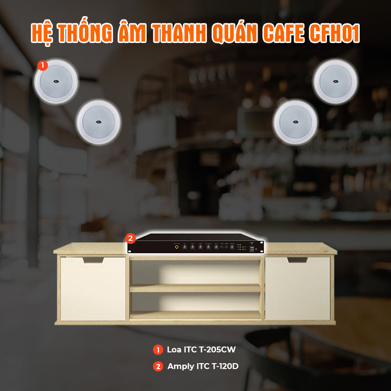 Hệ thống âm thanh quán Cafe CFH01