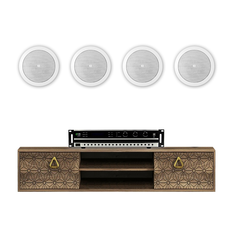 Dàn âm thanh nghe nhạc kinh doanh quán Cafe JBL CF12 (JBL Control 26CT, Kiwi PD 8000)