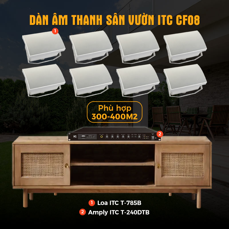 Dàn âm thanh sân vườn ITC CF08 Dàn âm thanh sân vườn ITC CF08