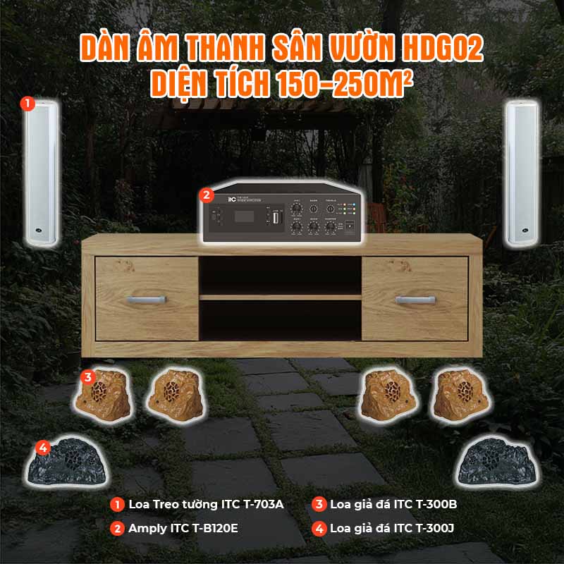 Dàn âm thanh Sân vườn HDG02