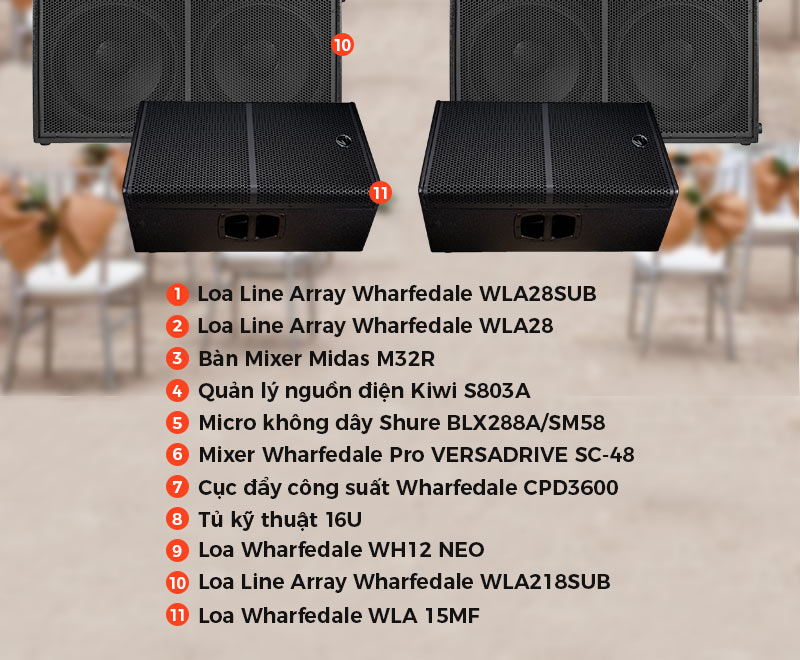 Dàn âm thanh tiệc cưới TC01