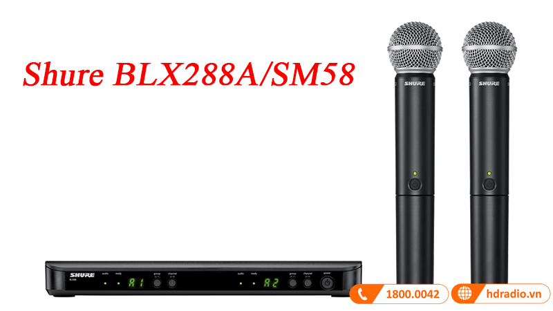 Micro không dây Shure BLX288A/SM58