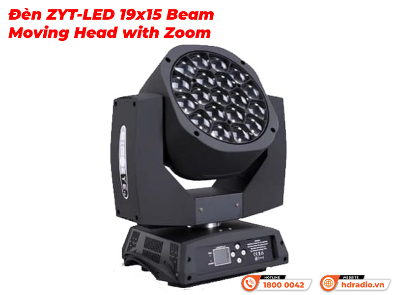 Đèn ZYT-LED 19x15 Beam Moving Head with Zoom
