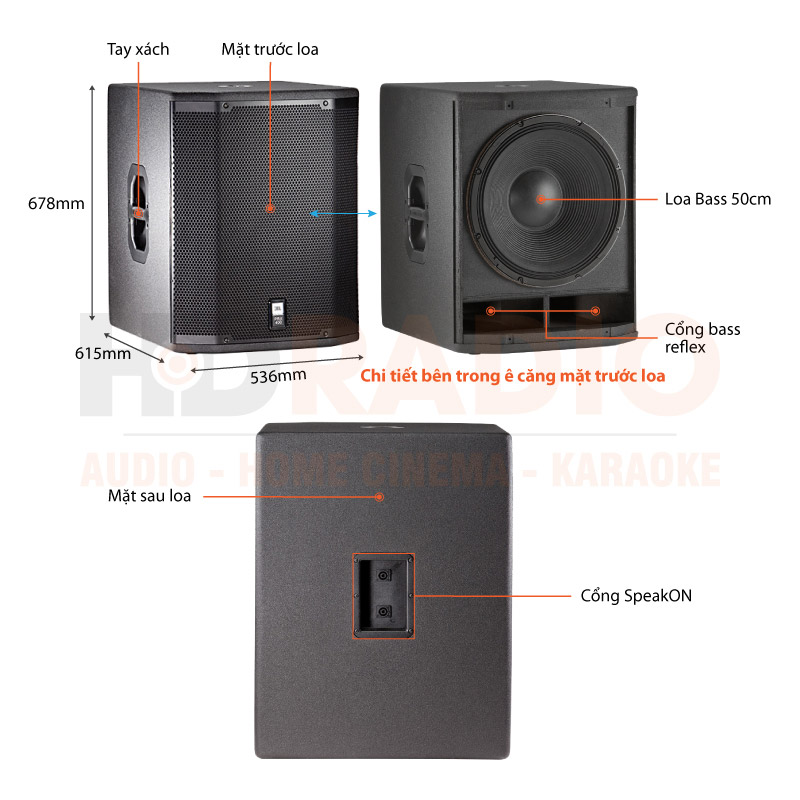 Chú thích loa JBL PRX418S