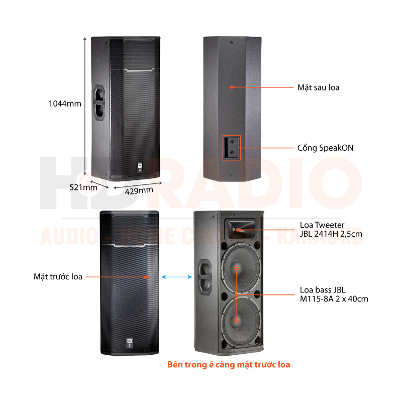 Chú thích loa JBL PRX425 Chú thích loa JBL PRX425