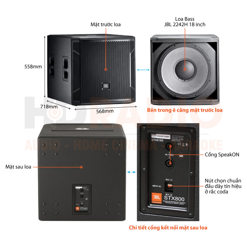 Chú thích Loa JBL STX818S Chú thích Loa JBL STX818S