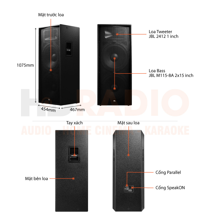 Chú thích Loa JBL PRX325D