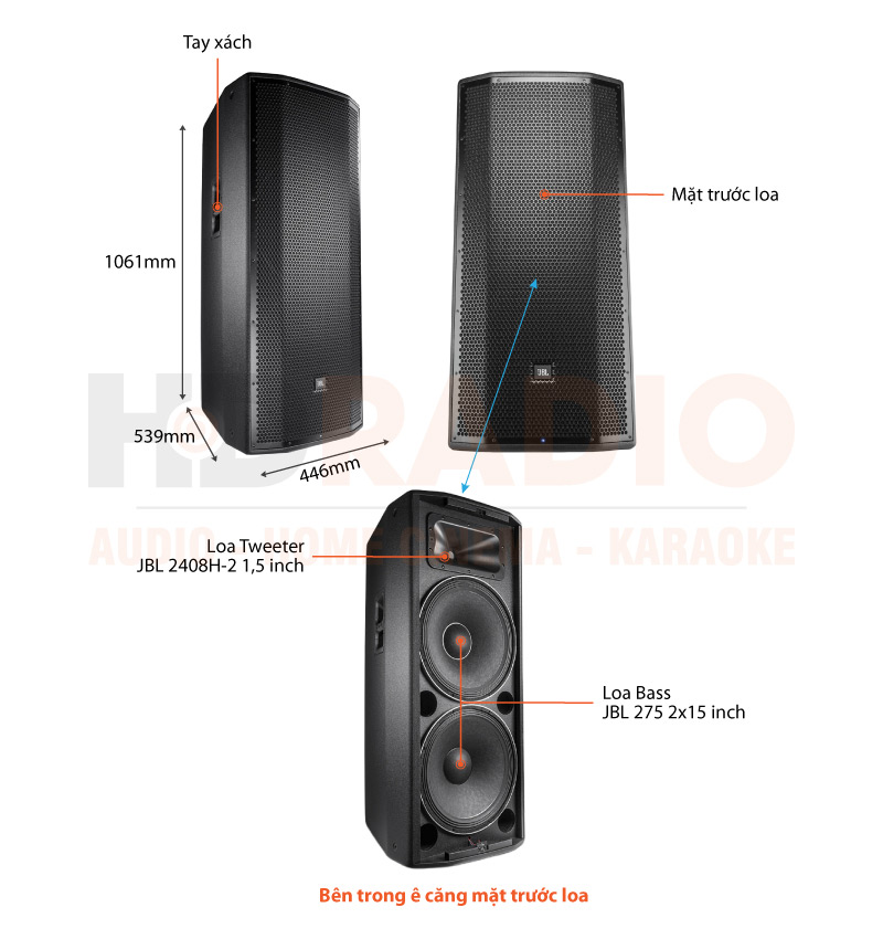 Chú thích loa JBL PRX825W