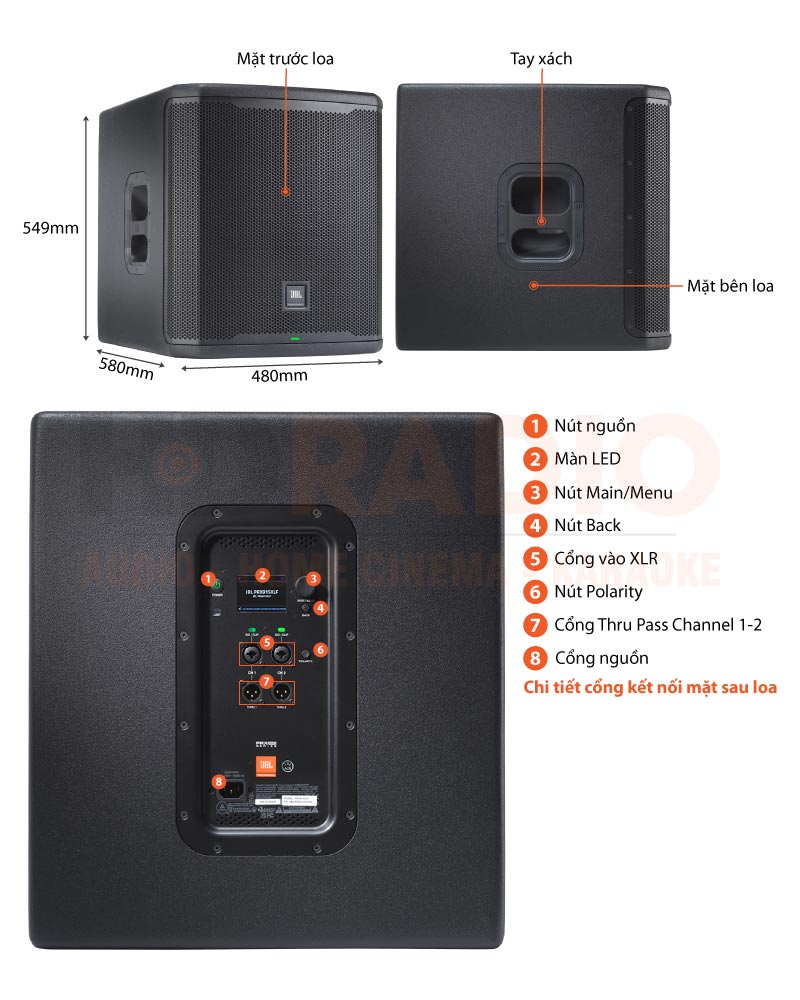 Chú thích Loa JBL PRX915XLF