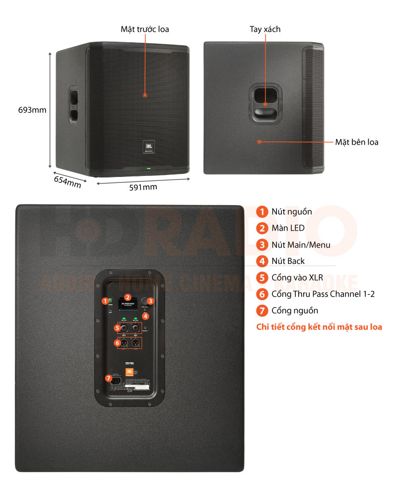 Chú thích Loa JBL PRX918XLF