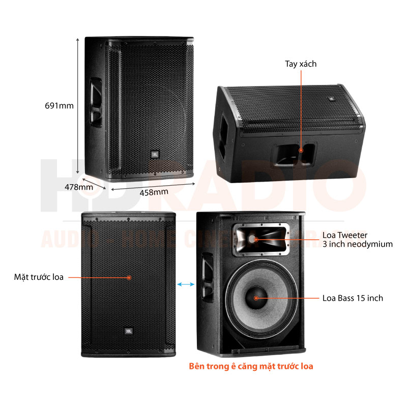 Chú thích loa JBL SRX 815P