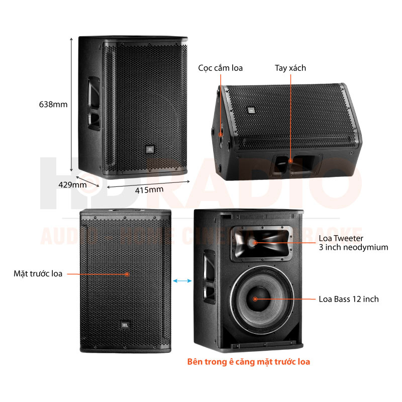 Chú thích loa JBL SRX 812P