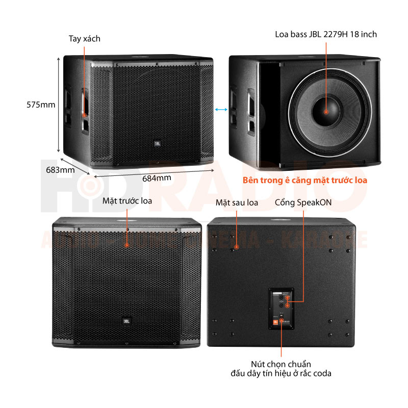Chú thích Loa sub JBL SRX818S Passive Chú thích Loa sub JBL SRX818S Passive