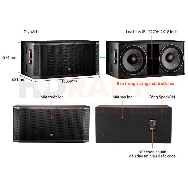 Chú thích Loa sub SRX 828S Passive