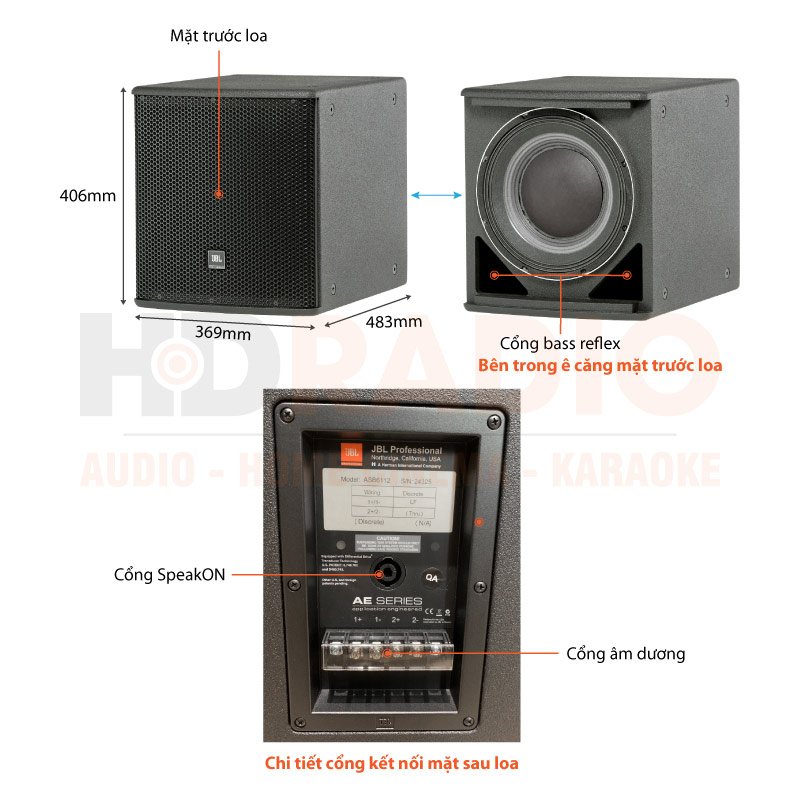 Chú thích loa JBL ASB 6112