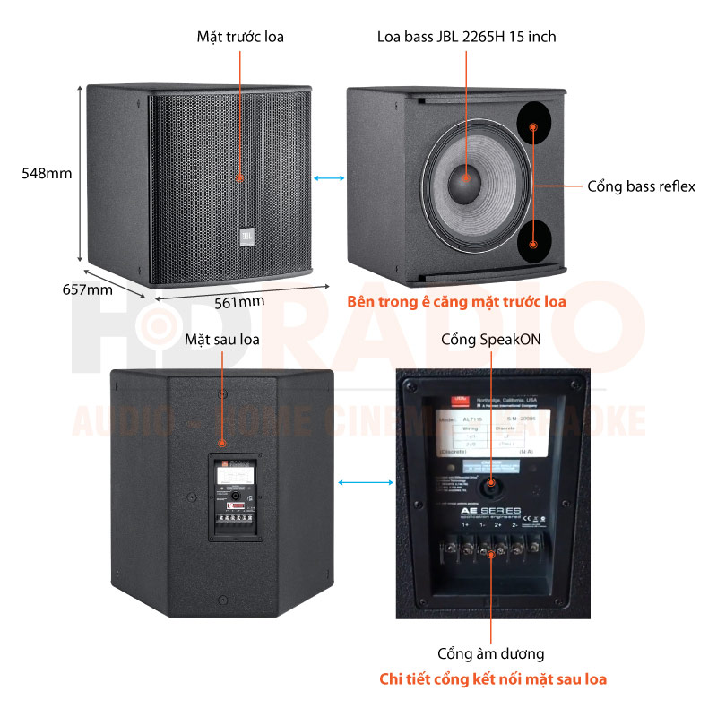 Chú thích loa JBL AL 7115