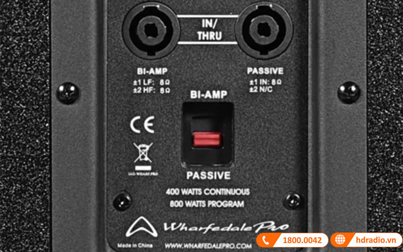 Loa Wharfedale DELTA-X12M kết nối 