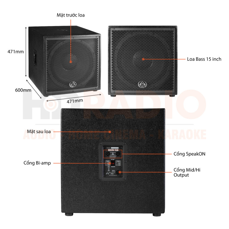 Loa sub Wharfedale Delta X15B