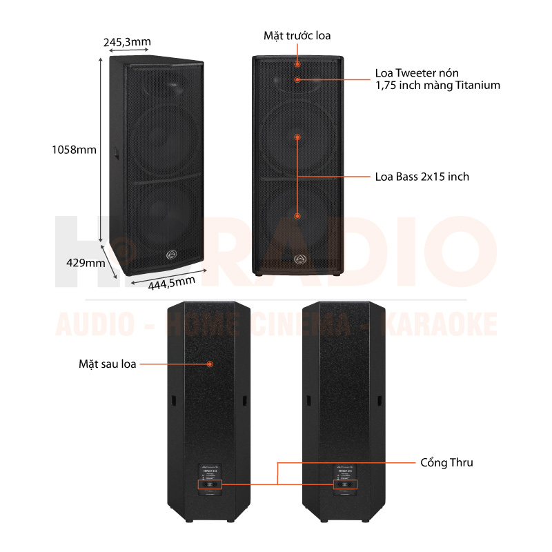 Chú thích loa hội trường Wharfedale Impact 215