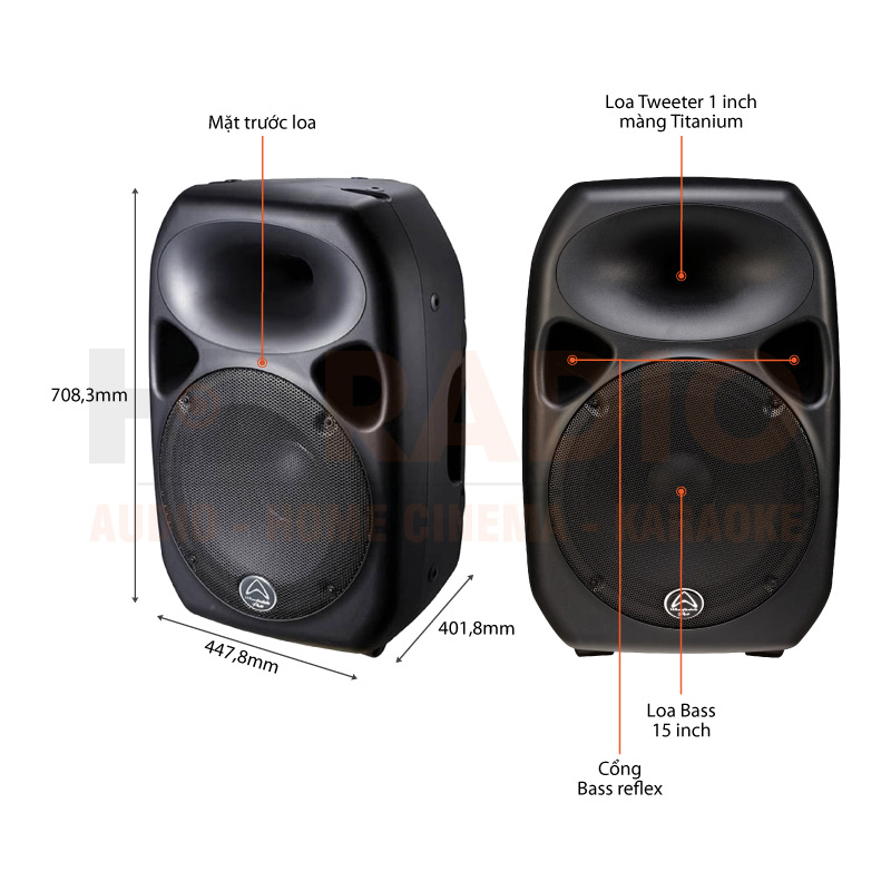 Chú thích loa Wharfedale Titan 15D Chú thích loa Wharfedale Titan 15D